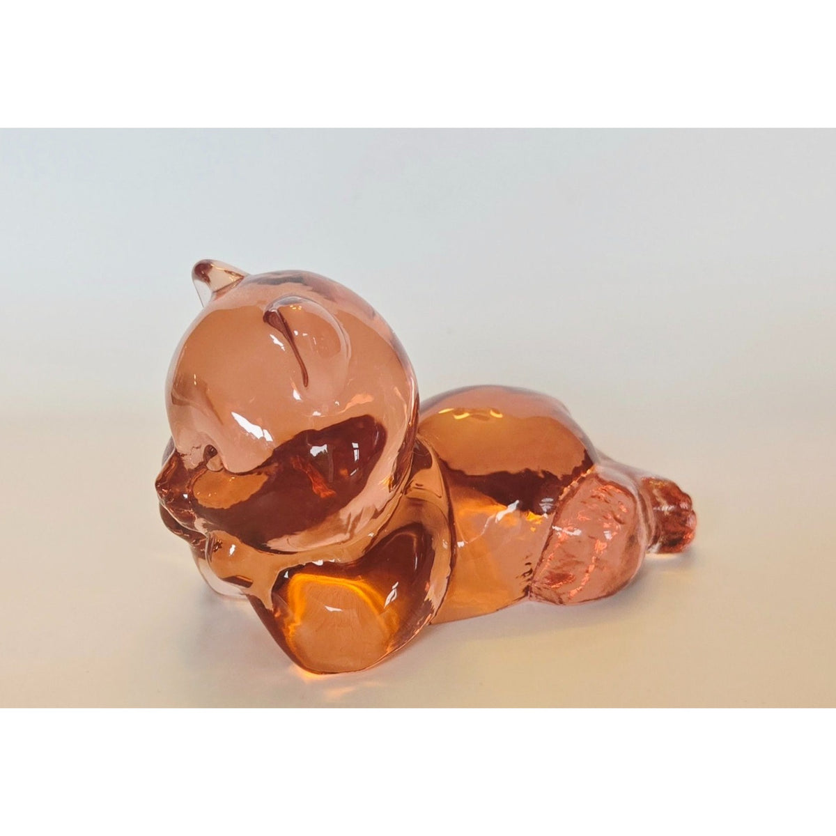 Fenton Glass Bear Figurine Paperweight 4 Inches Handcrafted Collectible Decor