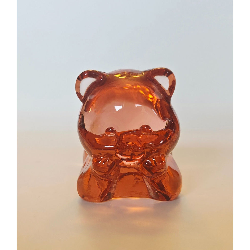 Fenton Glass Bear Figurine Paperweight 4 Inches Handcrafted Collectible Decor