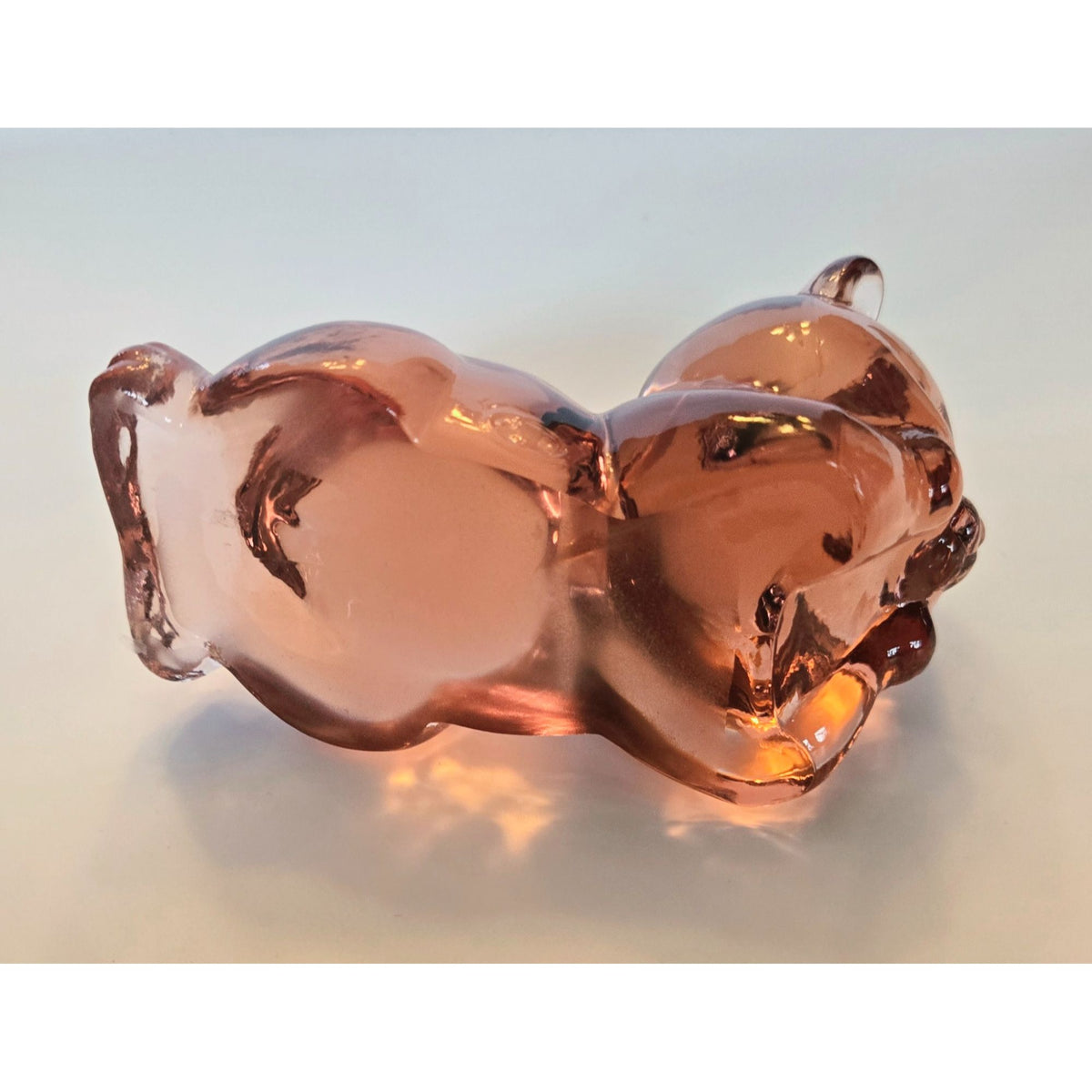 Fenton Glass Bear Figurine Paperweight 4 Inches Handcrafted Collectible Decor