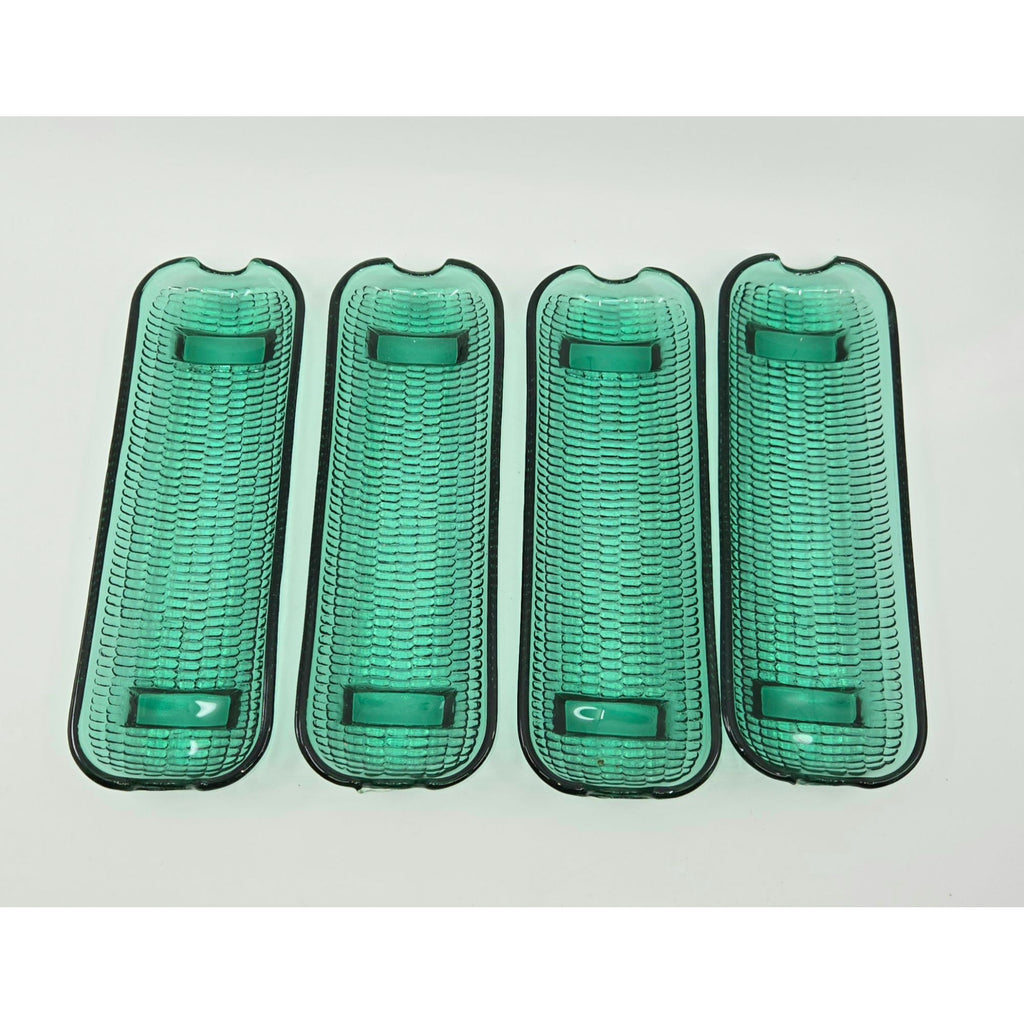 Indiana Glass Spruce Green Corn Cob trays, Corn holder dishes, Set of 4  Excellent Condition