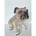 Adventures of Miles & Otis Ceramic Pug Figurine Vintage Beige & Brown Home Decor Collectible