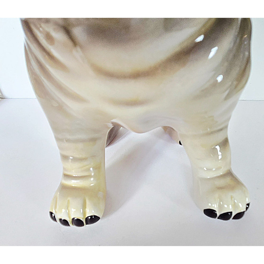 Adventures of Miles & Otis Ceramic Pug Figurine Vintage Beige & Brown Home Decor Collectible