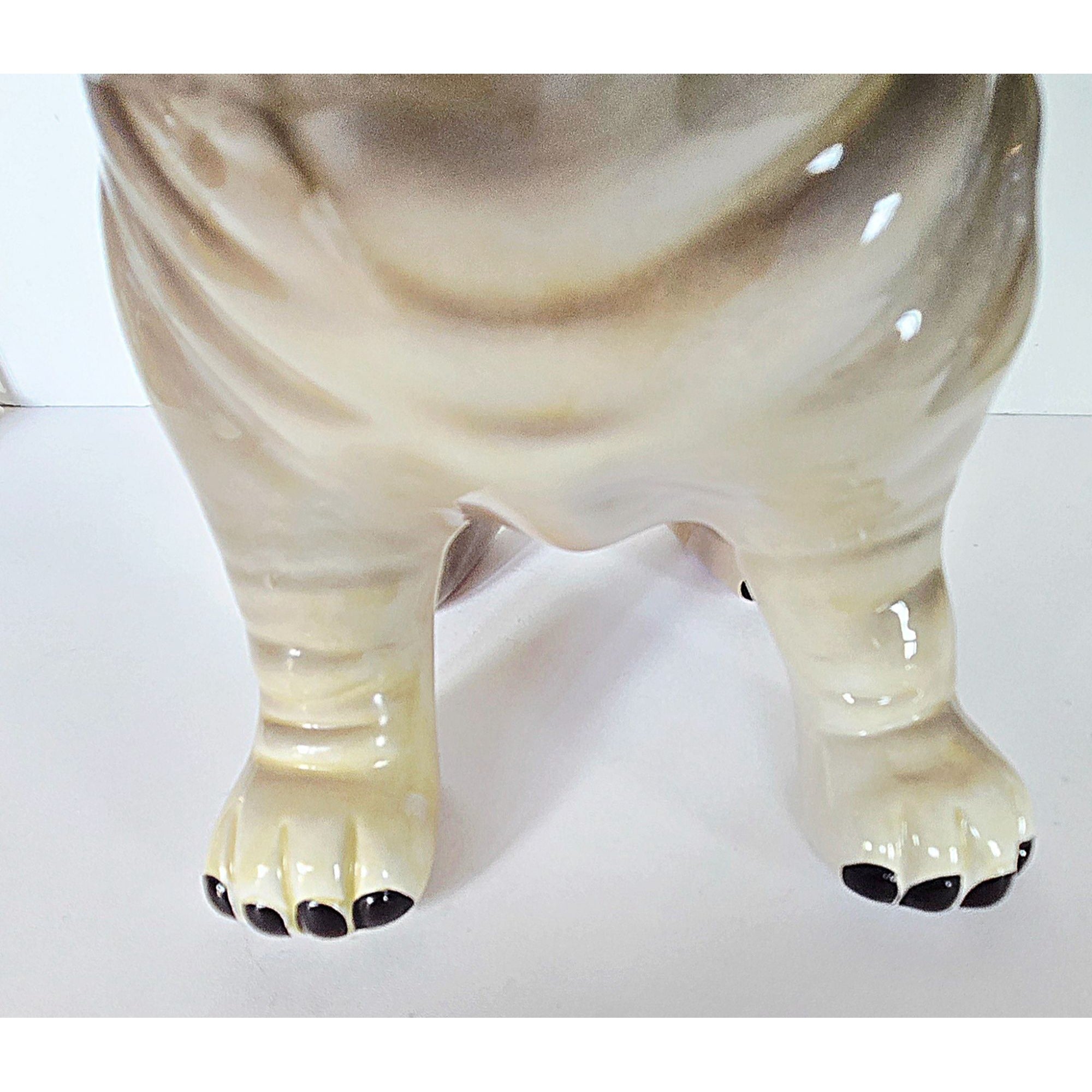 Adventures of Miles & Otis Ceramic Pug Figurine Vintage Beige & Brown Home Decor Collectible