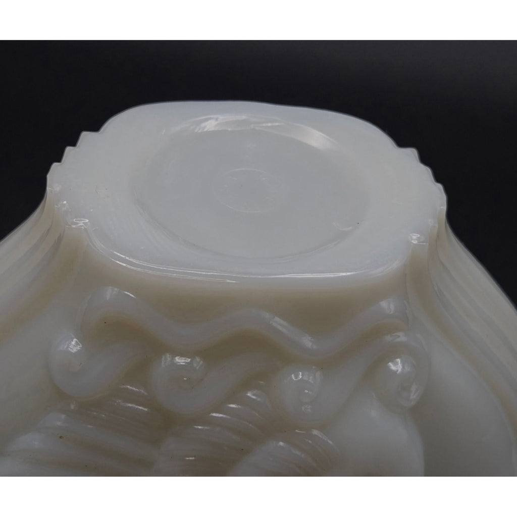 1930s Monax Glass Swan Bowl by Macbeth Evans,USA- Like Milk Glass