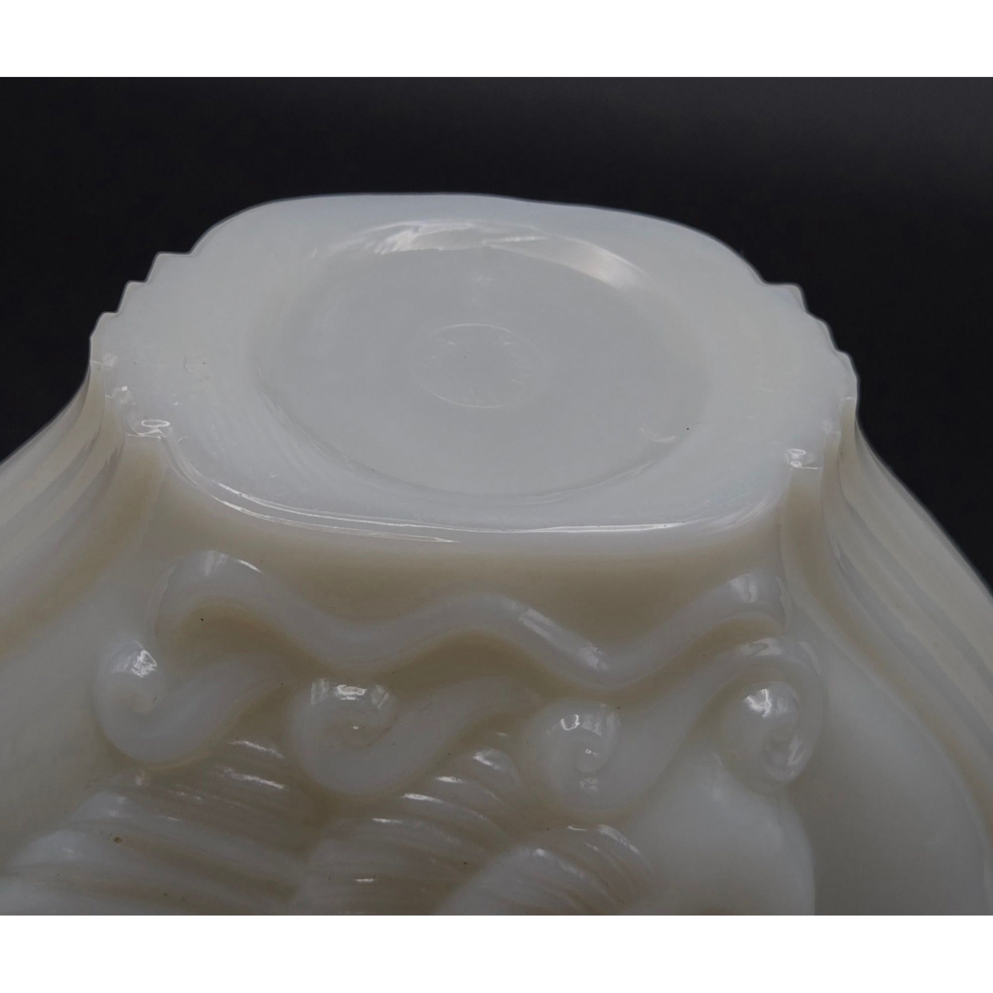 1930s Monax Glass Swan Bowl by Macbeth Evans,USA- Like Milk Glass