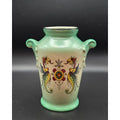Hand-Painted Czech Vase Mythical Phoenix /Seahorse Amphora Style Vase, Bohemian