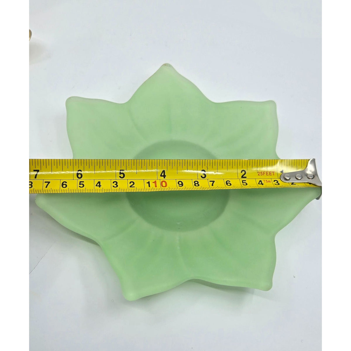 Rare Frosted Westmorland Mayo Lotus Bowl and Plate Green, Blue Yellow