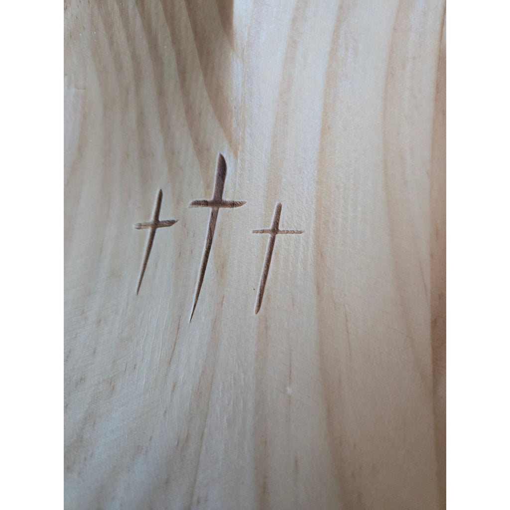 Heart-Shaped Wooden Prayer Bowl With Engraved Crosses & Blessings Cards Set