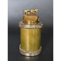 Royal Bovano Gold & Green Table Lighter With Ornate Metal Detailing - Made In USA