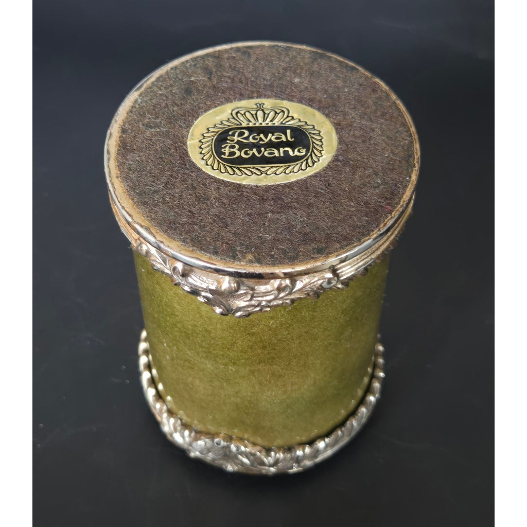 Royal Bovano Gold & Green Table Lighter With Ornate Metal Detailing - Made In USA
