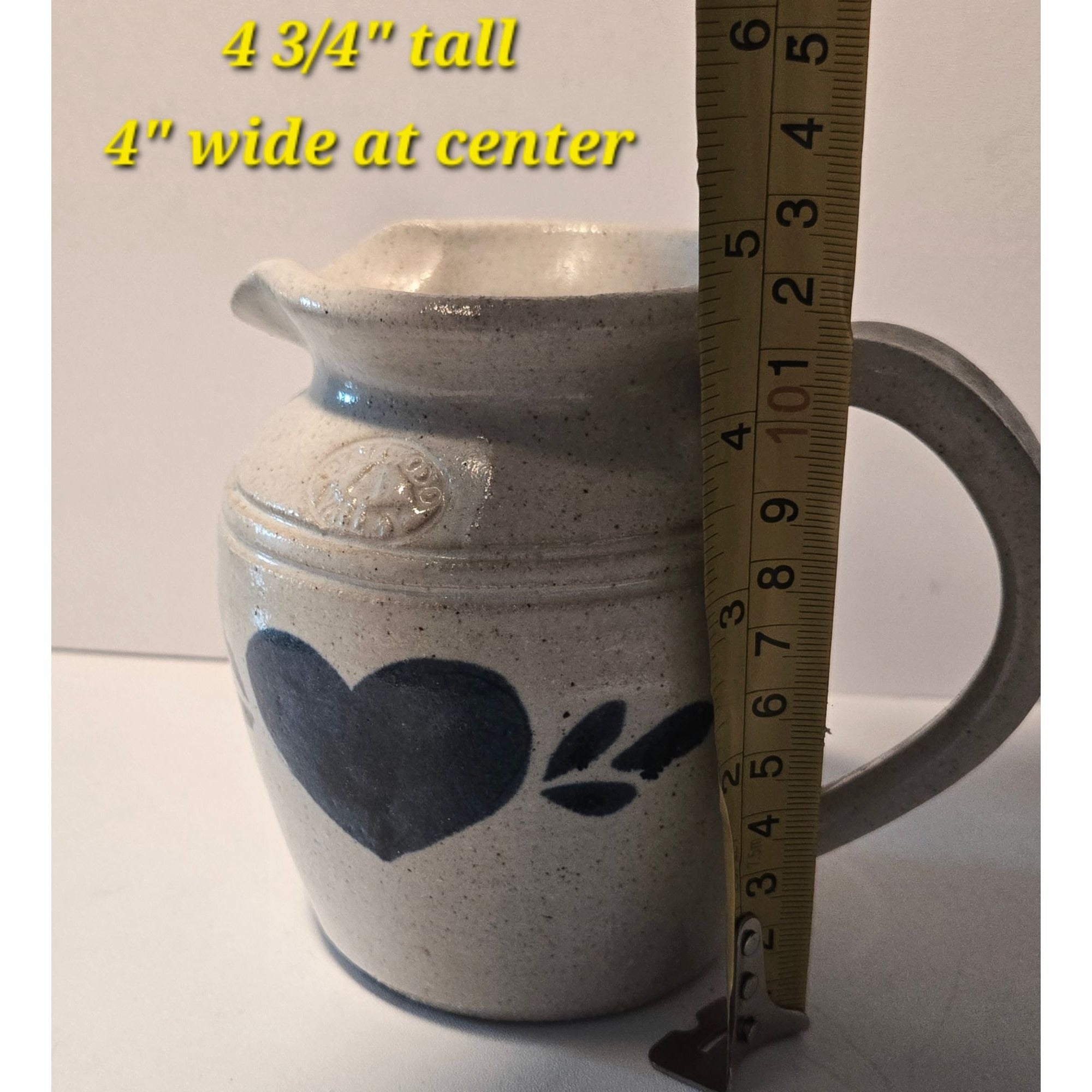Pinewood Valley Rustic Pottery Creamer/Pitcher Salt Glazed 4.75"
