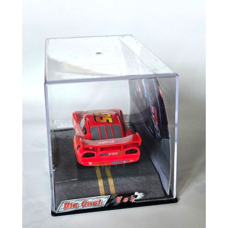 Disney Pixar Cars 2 Lightning McQueen Die-Cast Vehicle In Display Case 1:43 Scale