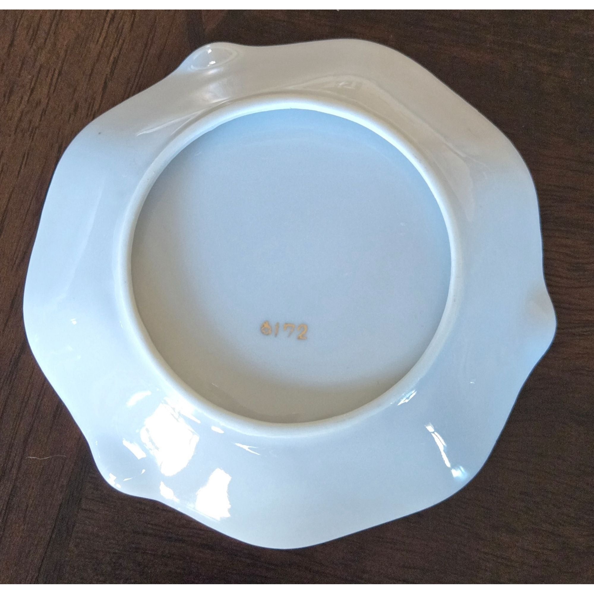 Ardalt Porcelain Trinket Dish butter pat or tea bag tray Butterfly & Strawberry, bugs Collectible