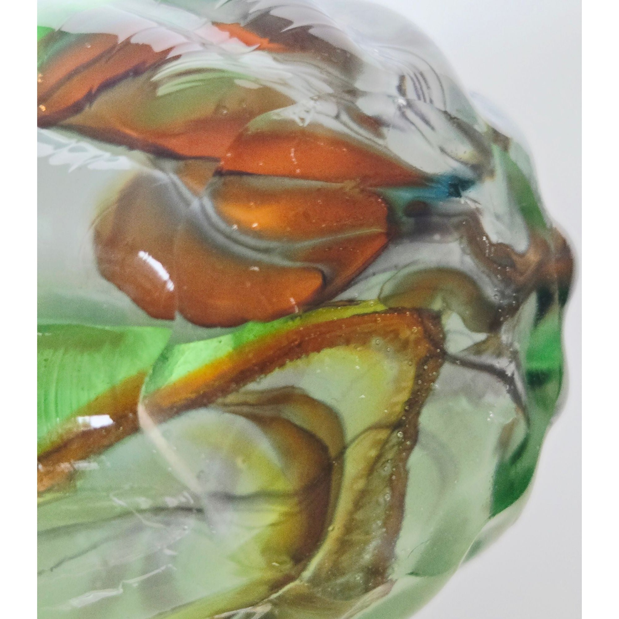 Handblown Murano Green Swirled Glass Pitcher With Handle - Mid-Century Decorative Art Glass