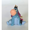 Vtg Disney Eeyore Keychain Figurine With Gold Chain Blue & Pink Collectible Vintage