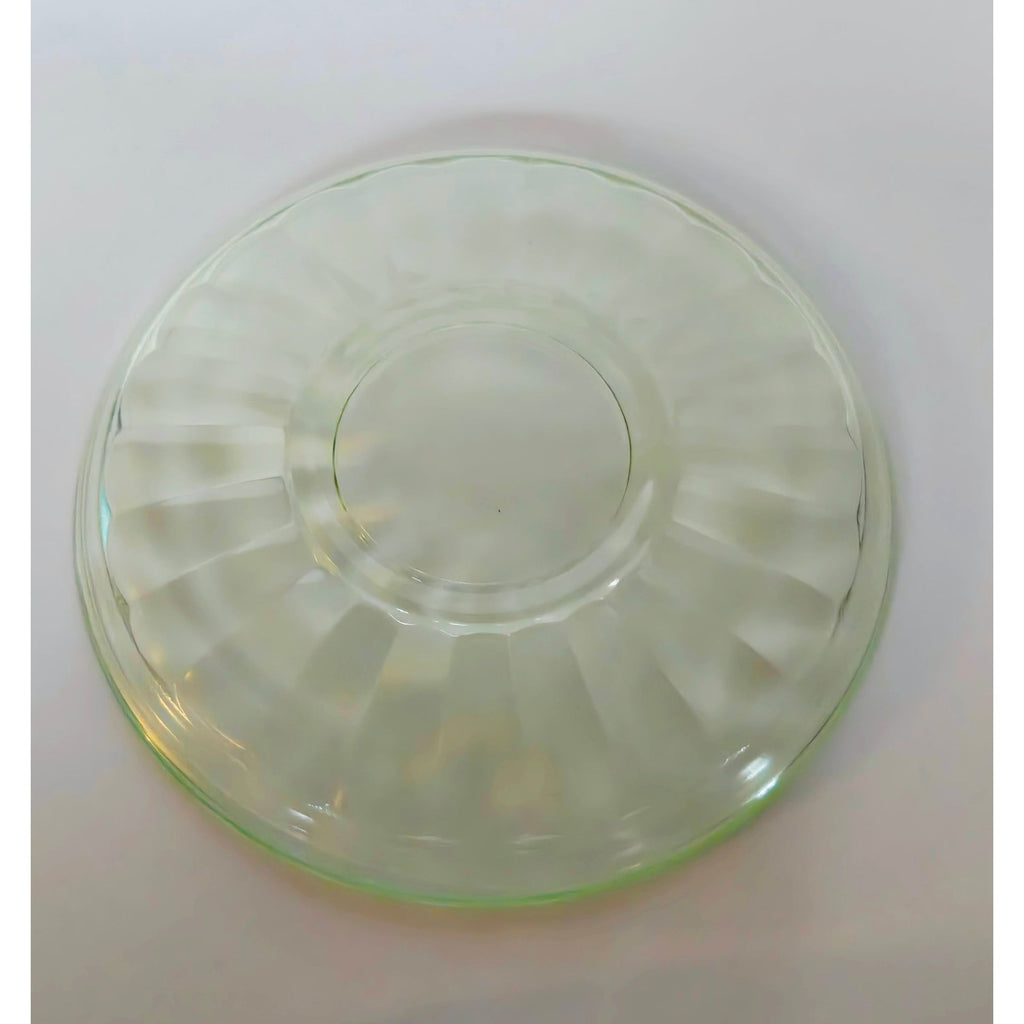 1930s Anchor Hocking Depression Glass Teacup & Saucer Set - uranium