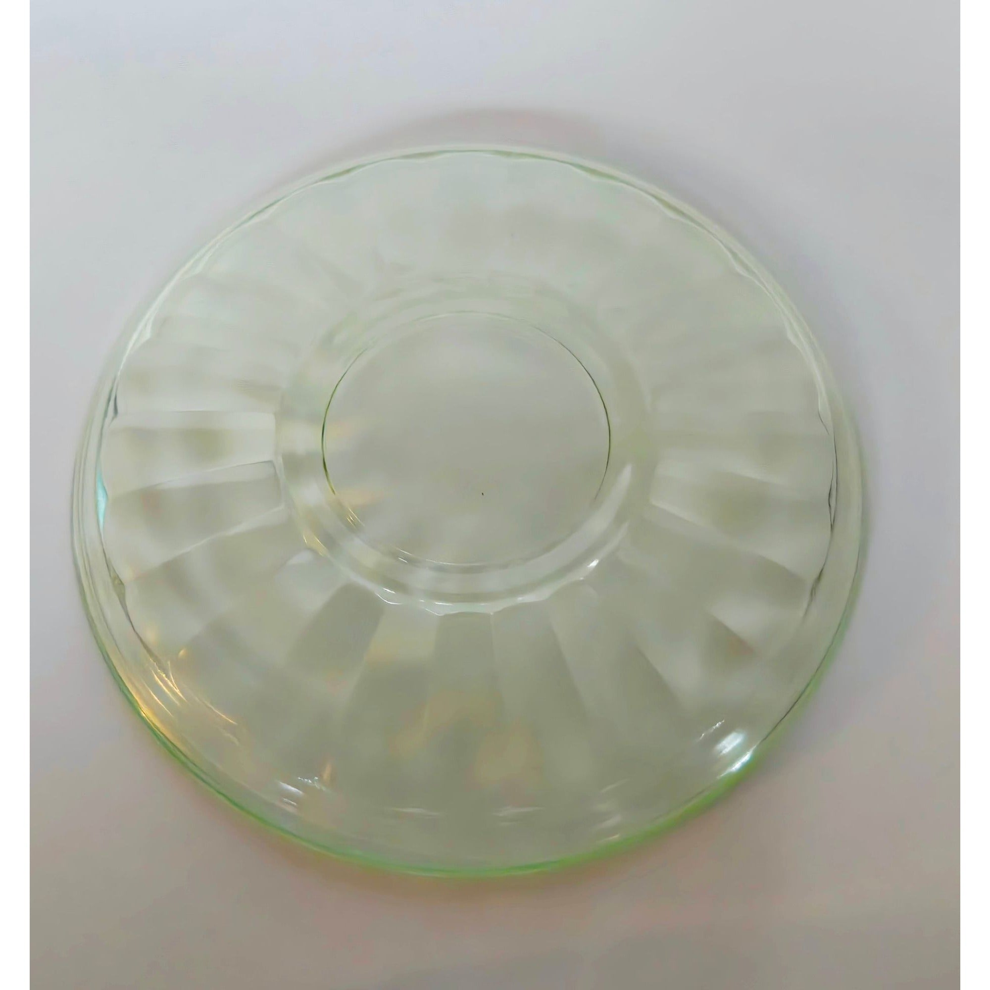 1930s Anchor Hocking Depression Glass Teacup & Saucer Set - uranium