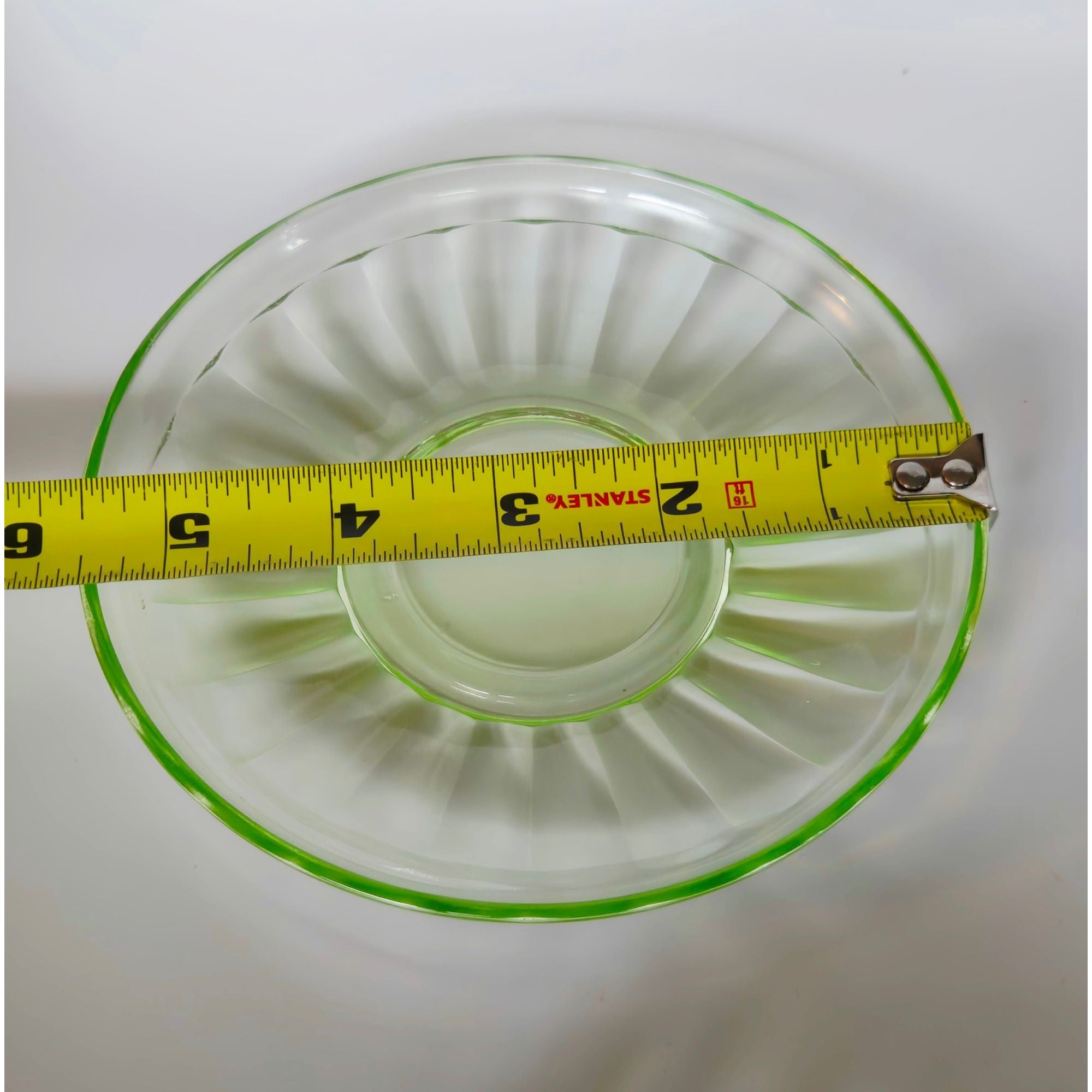 1930s Anchor Hocking Depression Glass Teacup & Saucer Set - uranium