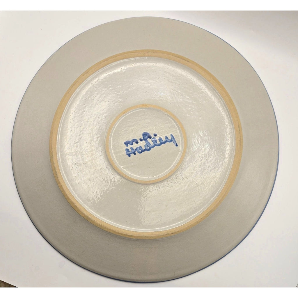 M.A. Hadley Handcrafted Ceramic Plate With House, Cottage, House Design 11"