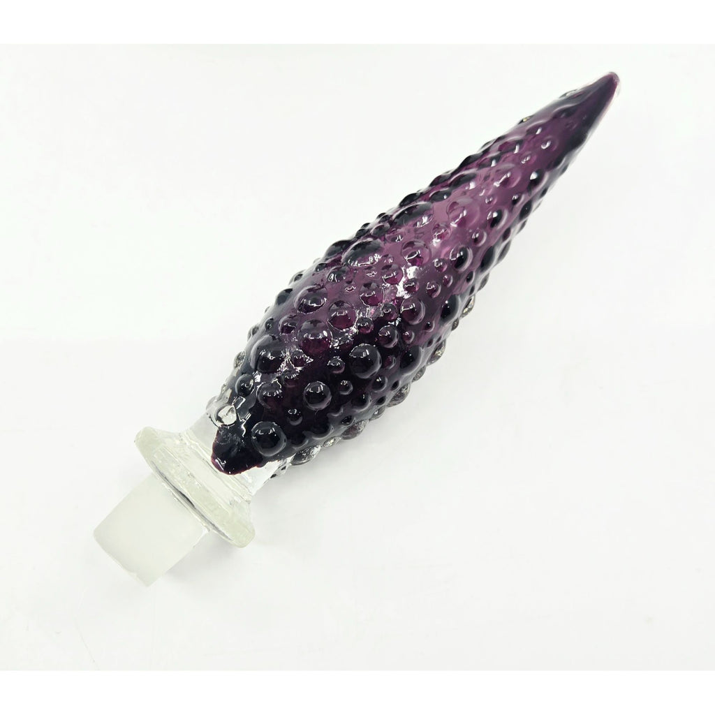 Empoli decanter Purple Glass Hobnail Pattern & Matching Stopper