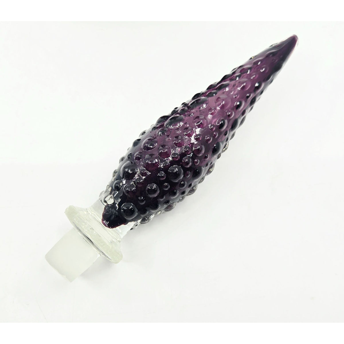 Empoli decanter Purple Glass Hobnail Pattern & Matching Stopper