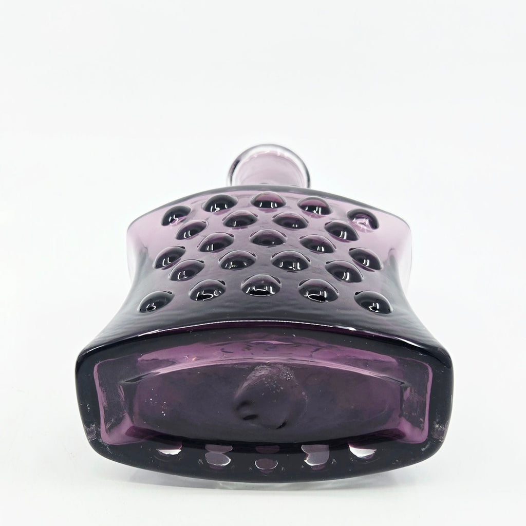 Empoli decanter Purple Glass Hobnail Pattern & Matching Stopper