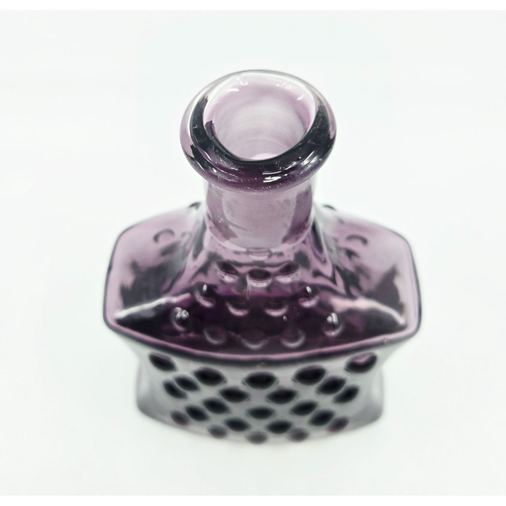 Empoli decanter Purple Glass Hobnail Pattern & Matching Stopper