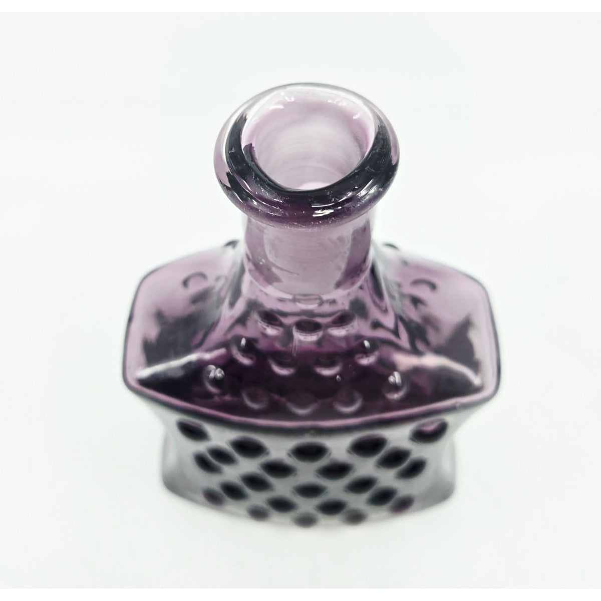 Empoli decanter Purple Glass Hobnail Pattern & Matching Stopper