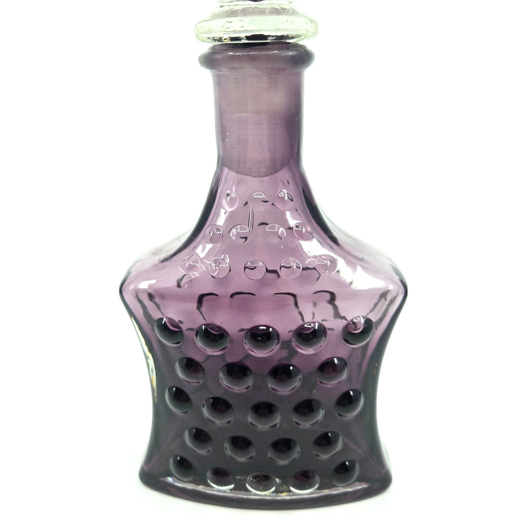 Empoli decanter Purple Glass Hobnail Pattern & Matching Stopper