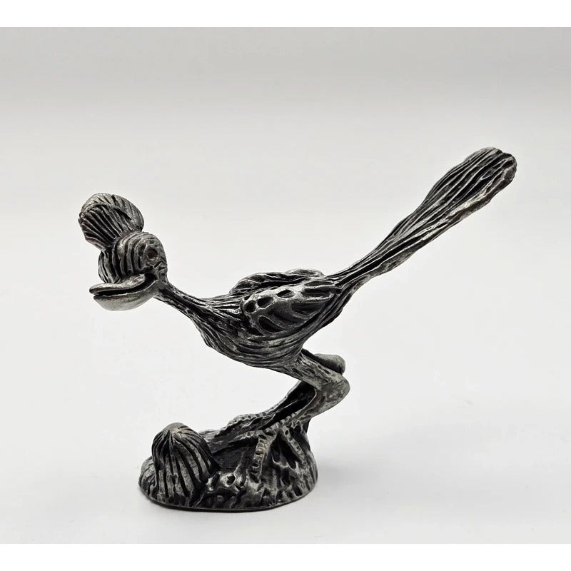 Vintage Calkins Pewter Roadrunner Figurine 3"