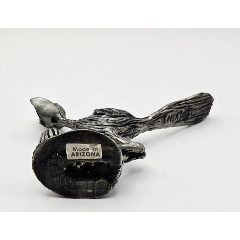 Vintage Calkins Pewter Roadrunner Figurine 3"