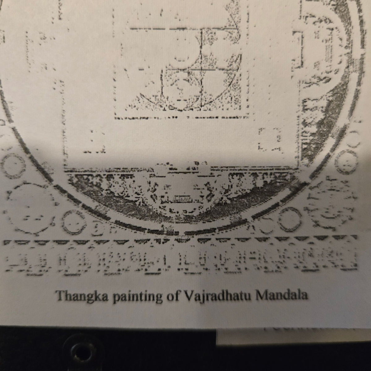 Framed Thangka Painting Of Vajradhatu Mandala From Nepal With Black Frame 2010