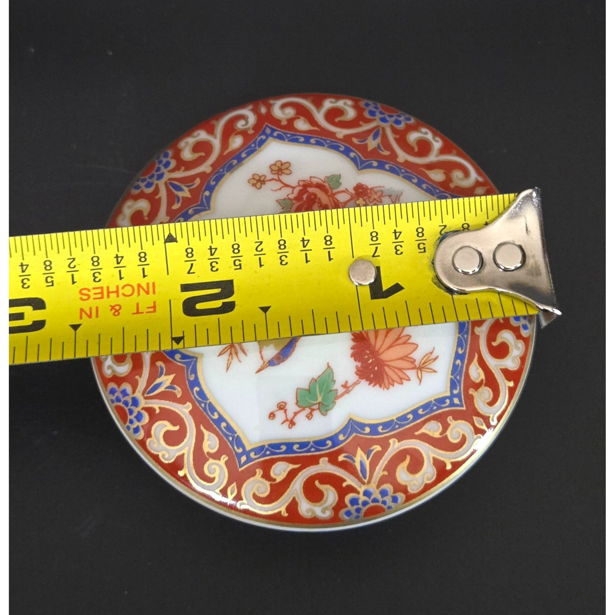 Vintage Kaiser Porcelain Trinket Box With Lid - Floral & Bird Motif - Made In Germany circa 1980s