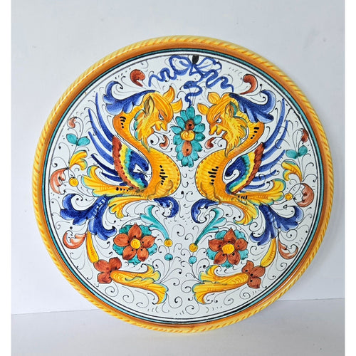 Deruta Pottery Plate /Trivet By Franco Mari Italian Majolica Wall Décor Floral