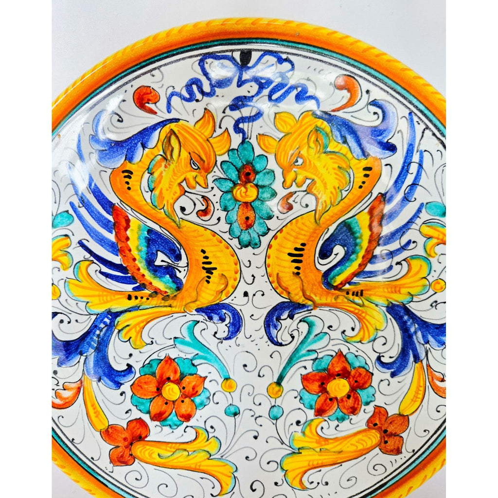 Deruta Pottery Plate /Trivet By Franco Mari Italian Majolica Wall Décor Floral