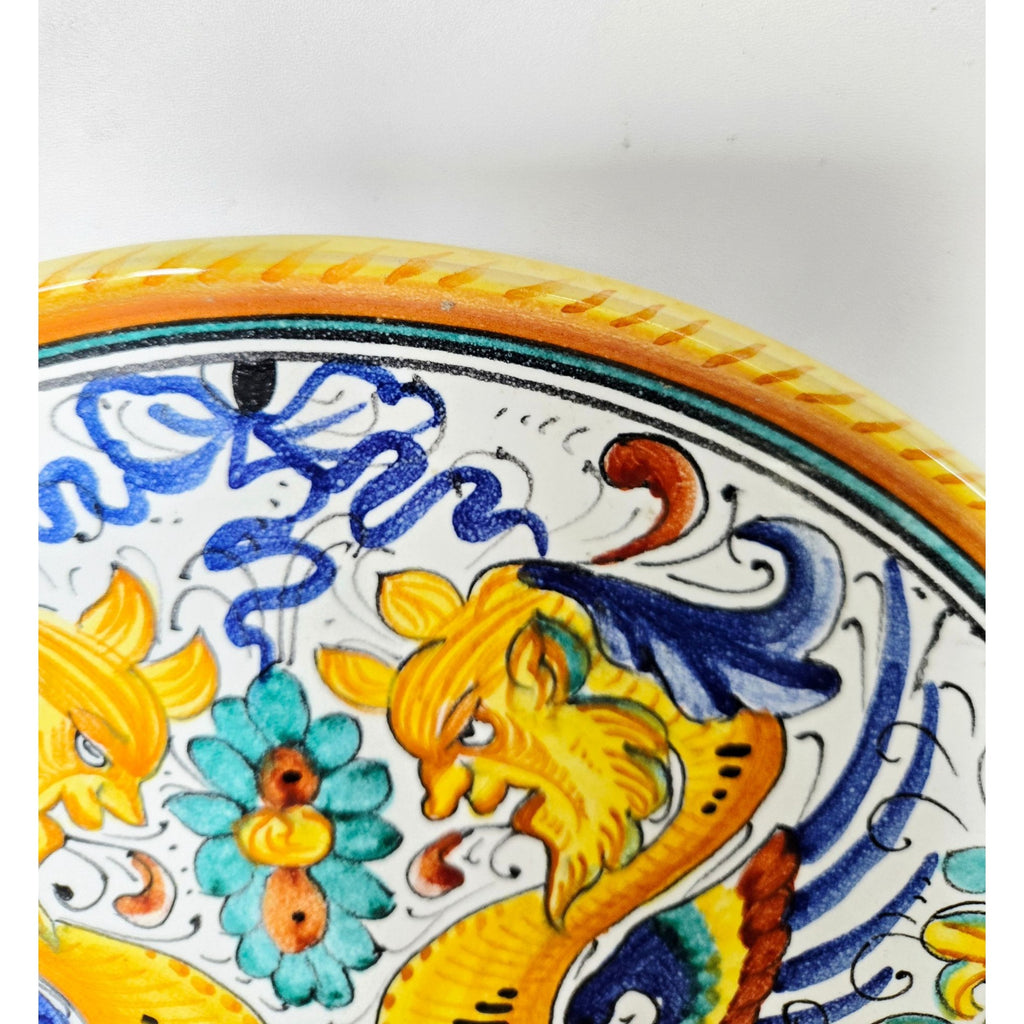 Deruta Pottery Plate /Trivet By Franco Mari Italian Majolica Wall Décor Floral