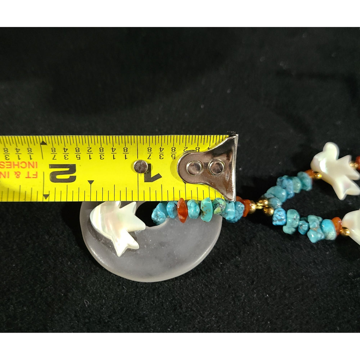 Handmade Shell Necklace & Earring Set, Turquoise Color,  Like new