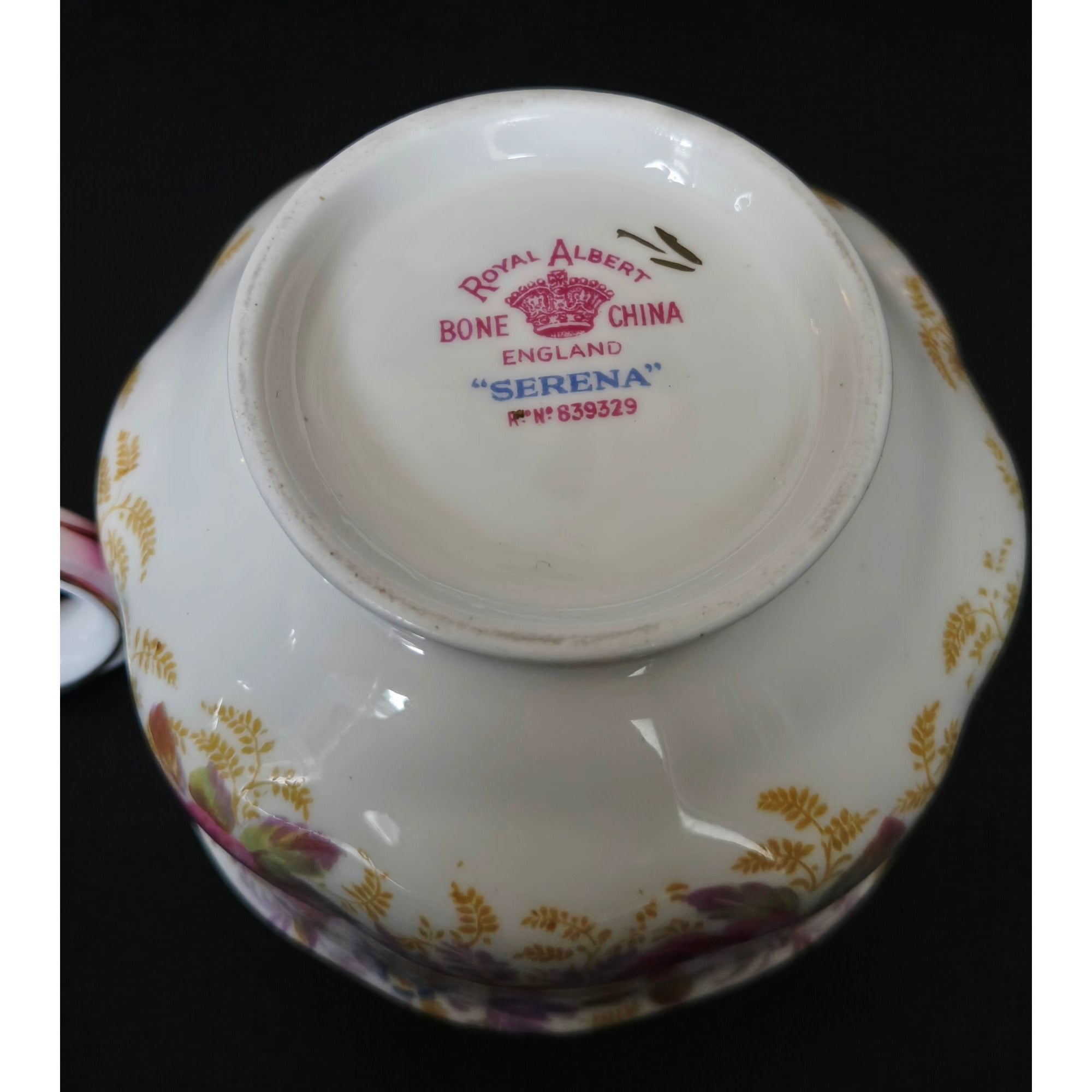 Royal Albert Serena Pink Floral Creamer and Sugar Bowl Set, England , Bone China