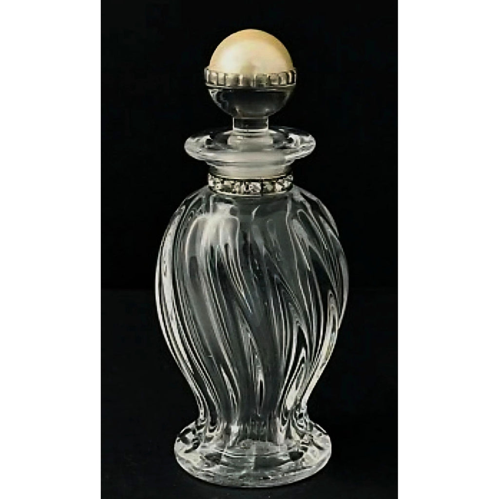 Lenox Crystal and Pearl Swirl Perfume Bottle. Made in Czech Republic Excellent Condition