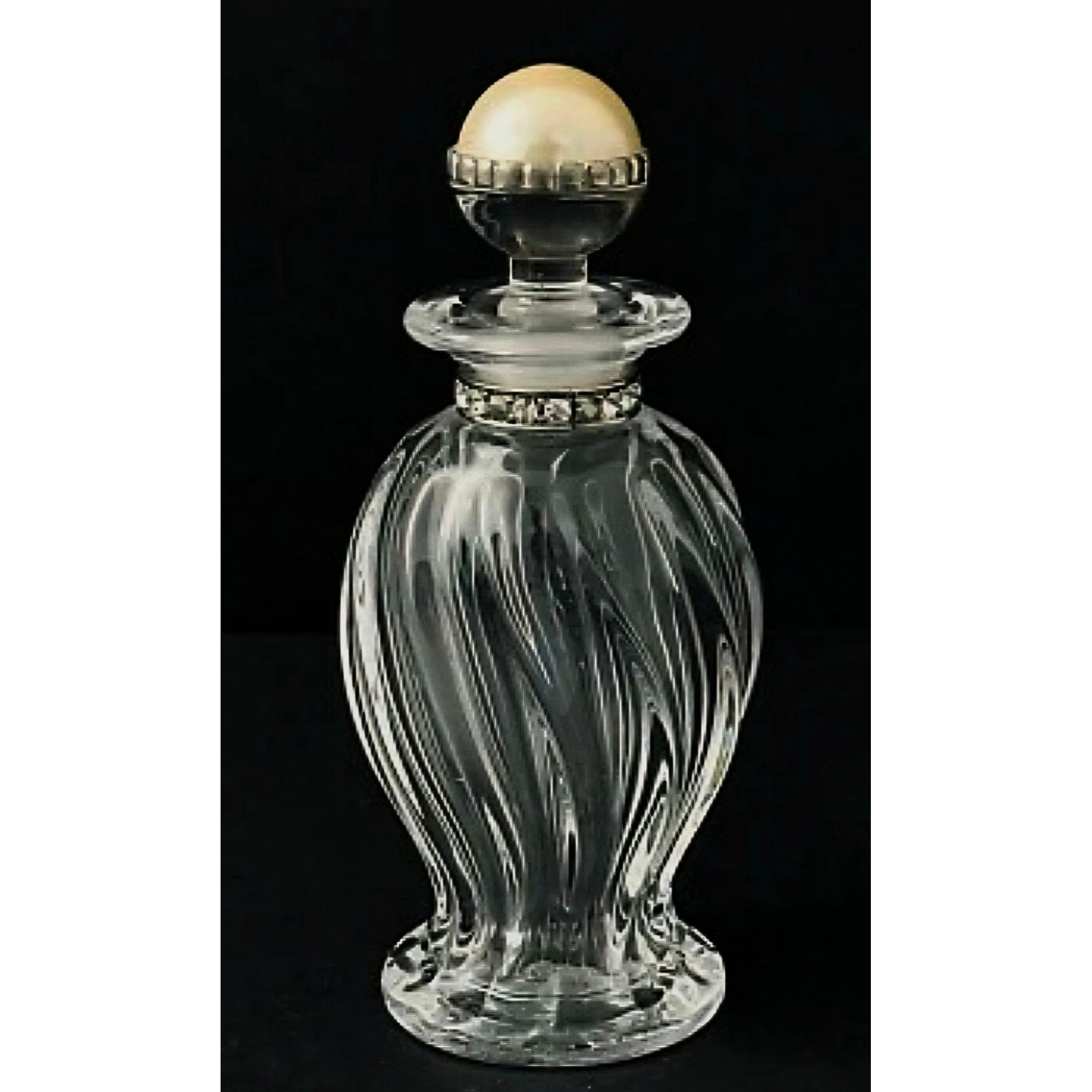 Lenox Crystal and Pearl Swirl Perfume Bottle. Made in Czech Republic Excellent Condition