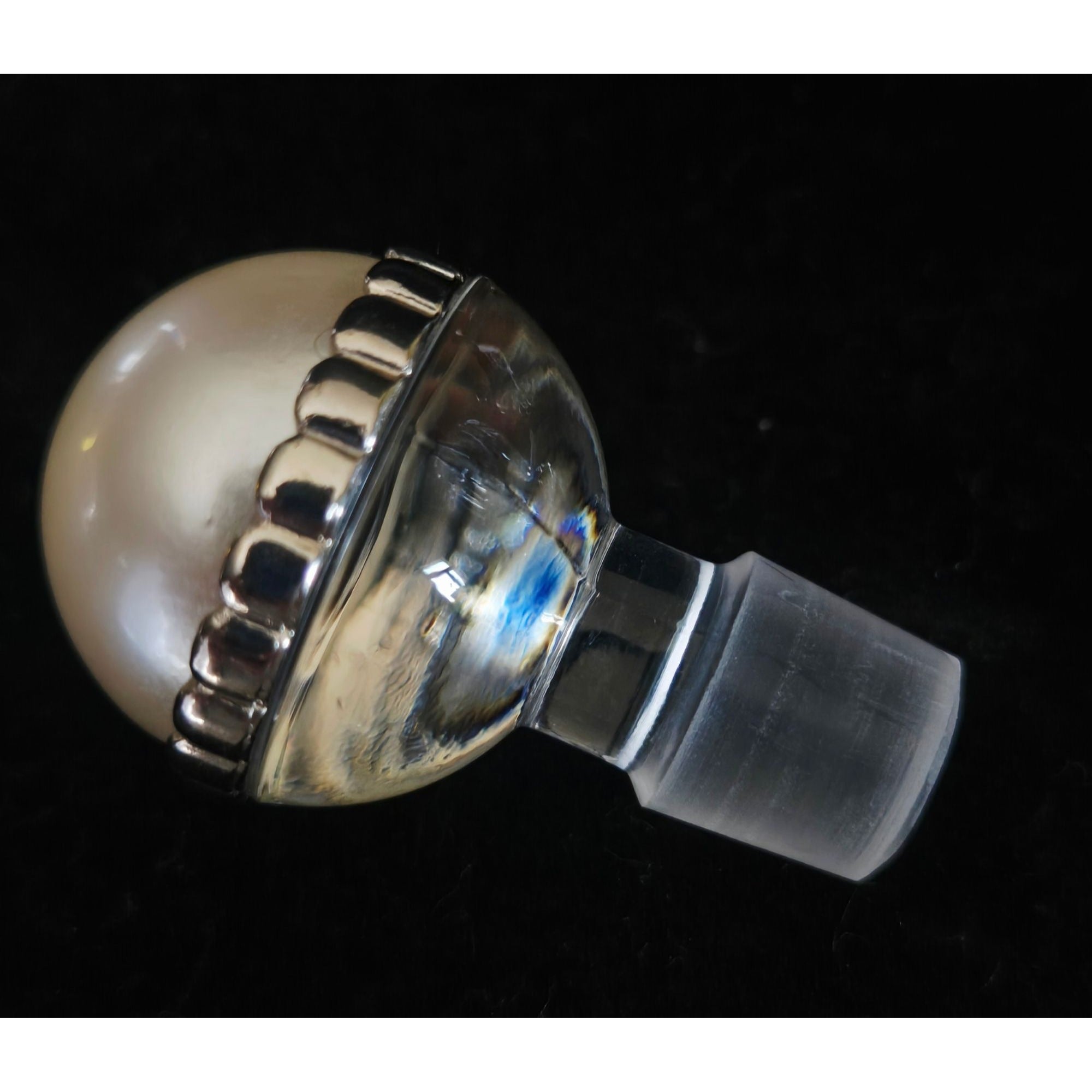 Lenox Crystal and Pearl Swirl Perfume Bottle. Made in Czech Republic Excellent Condition