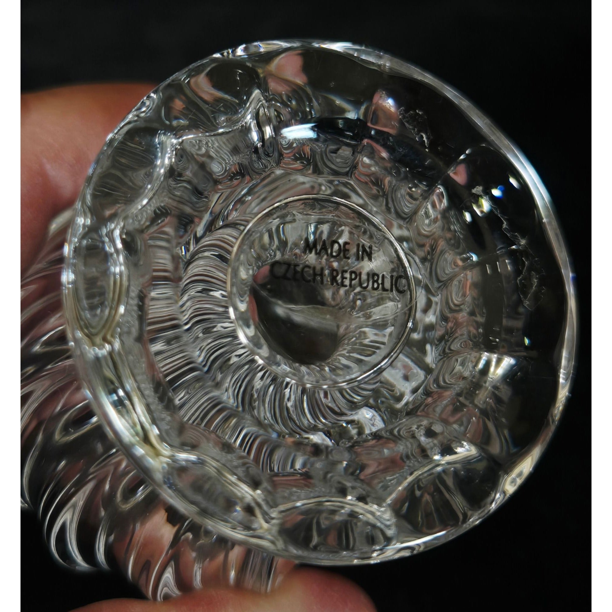 Lenox Crystal and Pearl Swirl Perfume Bottle. Made in Czech Republic Excellent Condition