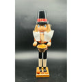 Pilgrim Nutcracker Thanksgiving Decor With Basket & Autumn Accents - 15 in