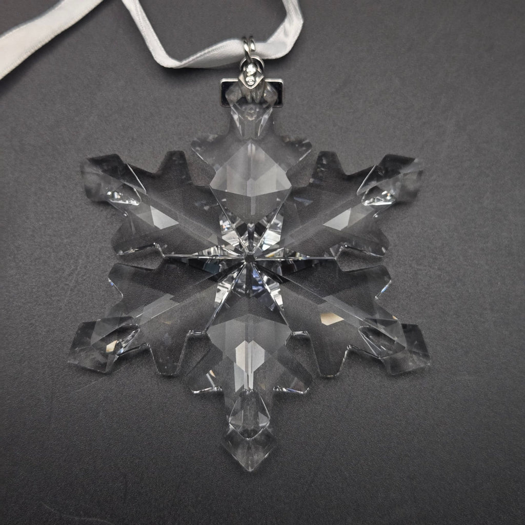 Swarovski 2012 Annual Edition Crystal Snowflake Ornament With White Ribbon
