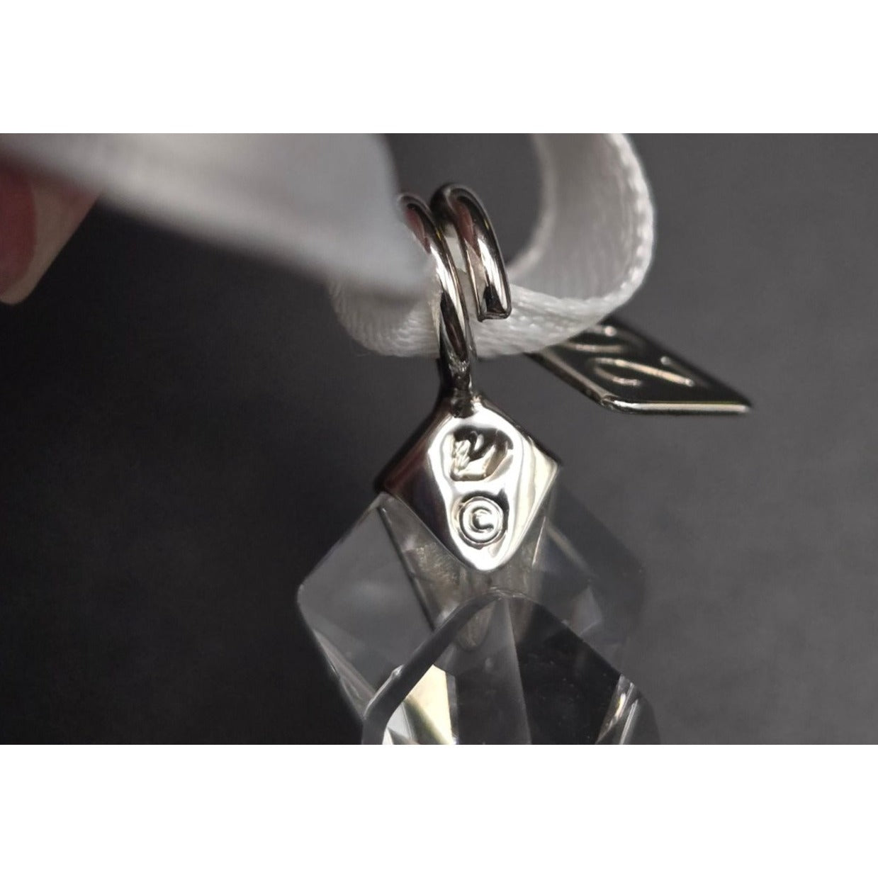 Swarovski 2012 Annual Edition Crystal Snowflake Ornament With White Ribbon