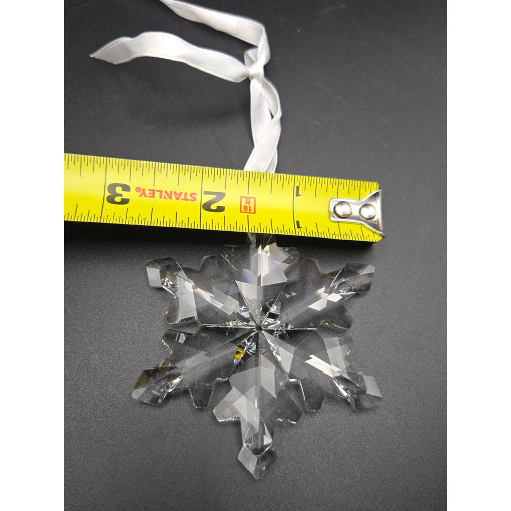 Swarovski 2012 Annual Edition Crystal Snowflake Ornament With White Ribbon
