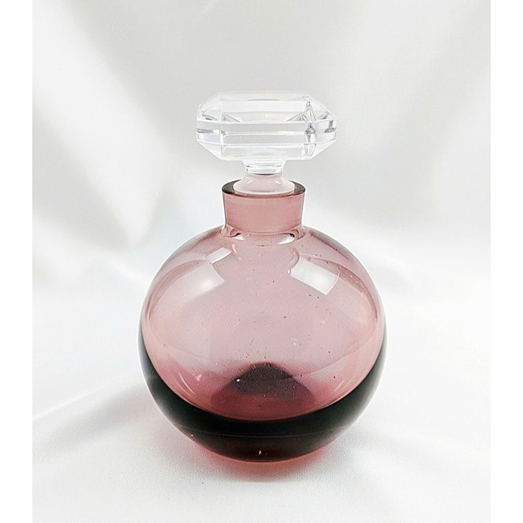 Vintage Amethyst & Clear Waterford Perfume Bottle