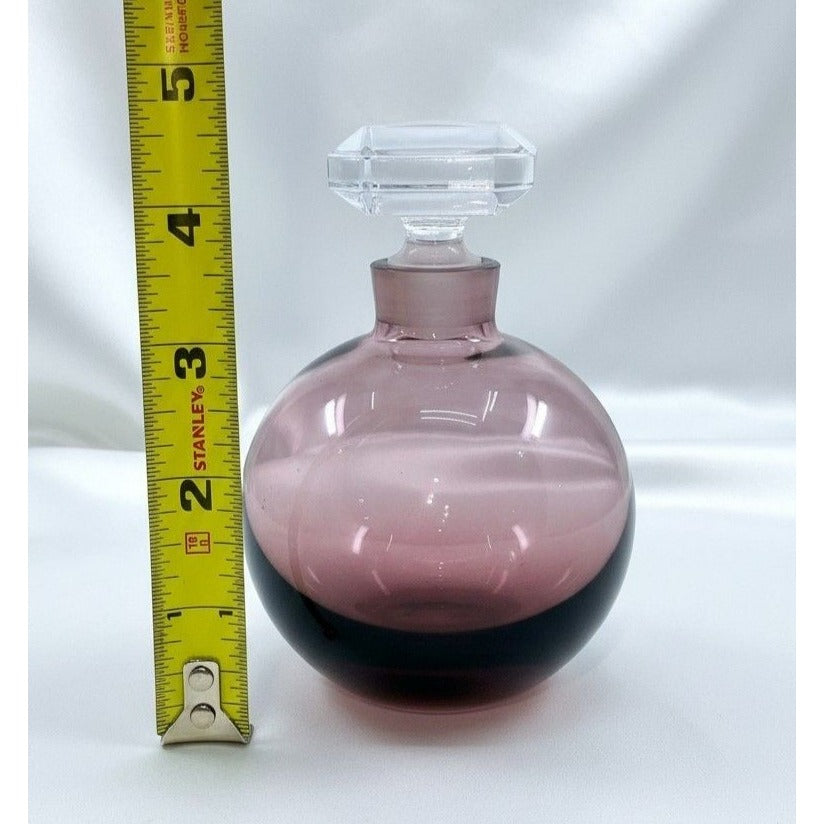 Vintage Amethyst & Clear Waterford Perfume Bottle