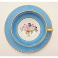Ahrenfeldt Limoges Blue & Pink Tea Cup & Saucer Floral Made In France