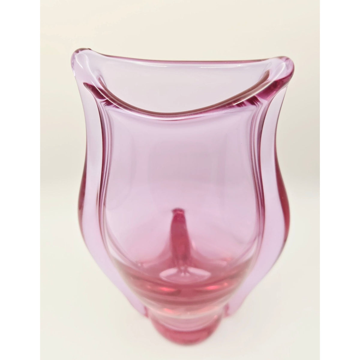 Vintage Pink Art Glass Vase European Vase Miloslav Klinger Zelezny Brod Sklo Vase: Czech Vase